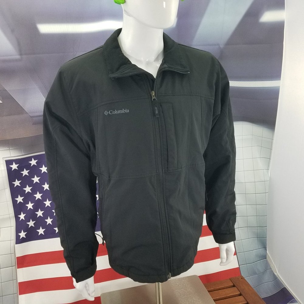 COLUMBIA Ski Jacket BLACK Zip-up Insulated Light Large
